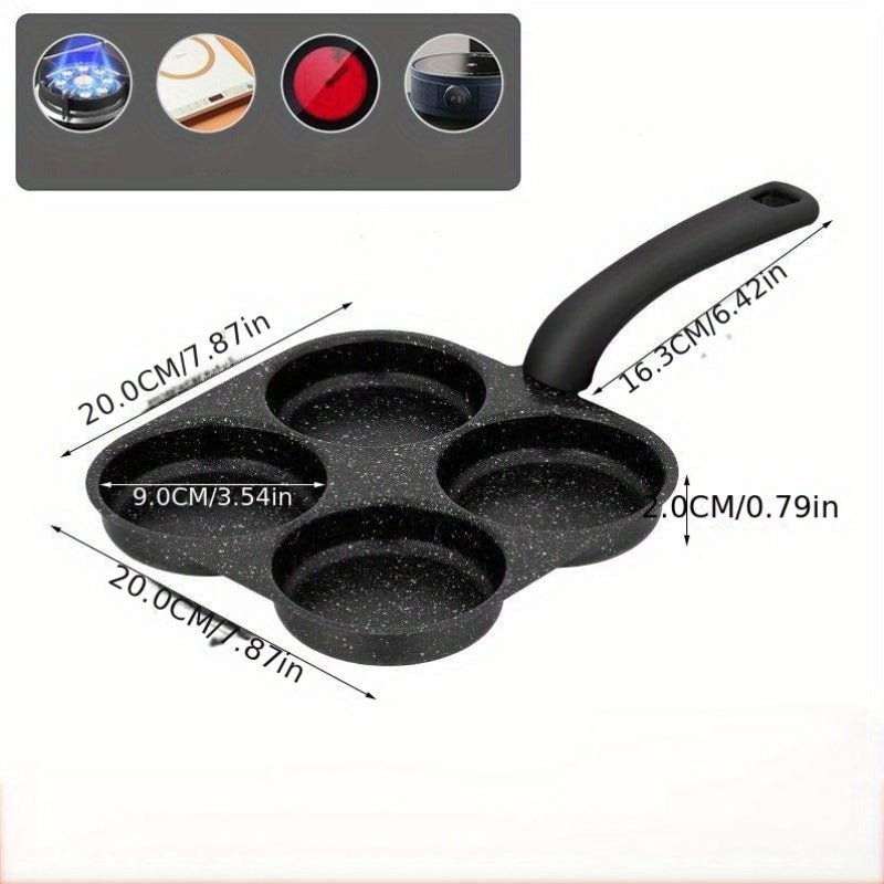 4 - Hole Non - Stick Egg & Omelette Pan – Medical Stone Breakfast Frying Pan - EmporiumForAll