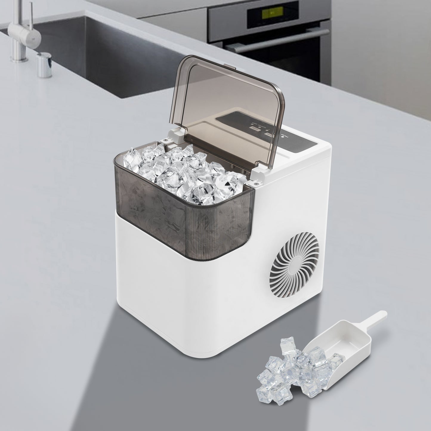 Countertop Ice Maker - Fast 8-Min Bullet Ice, 1.5L Capacity