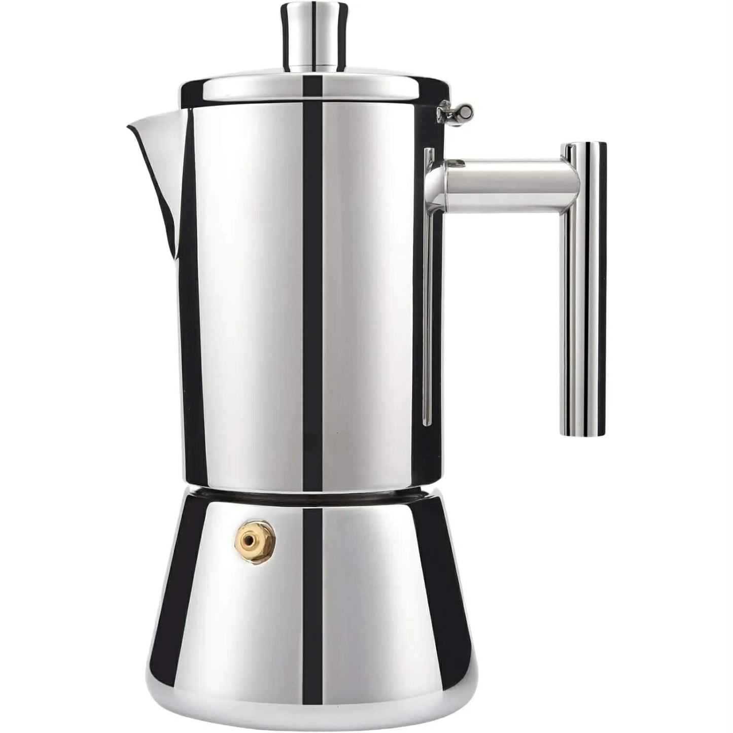 Induction Espresso Maker - Italian 4 - Cup Stainless Steel Pot - EmporiumForAll