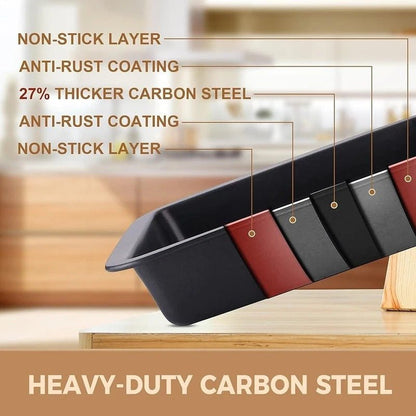 10 - Piece Non - Stick Bakeware Set Carbon Steel Kitchen Baking Utensils - EmporiumForAll