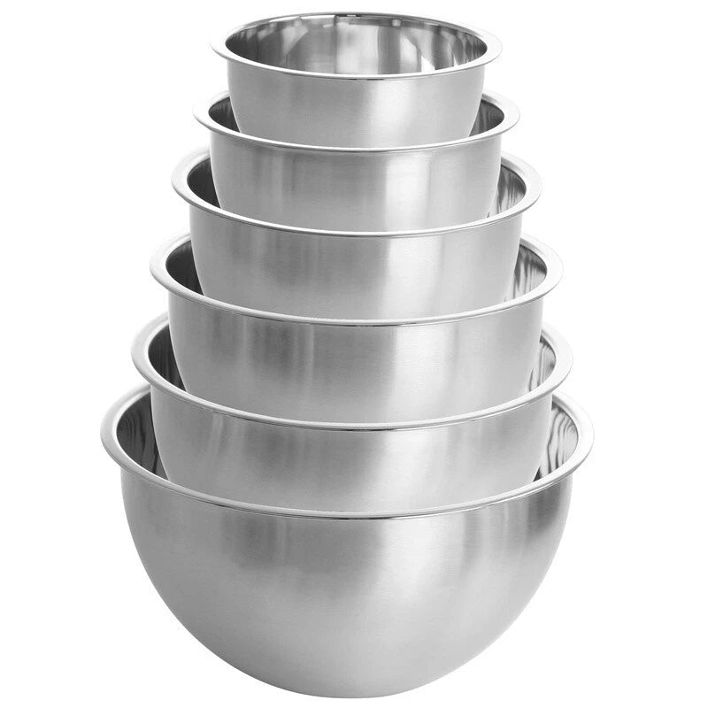 14 - Piece Stainless Steel Measuring Cups & Spoons Set with Mixing Bowls - EmporiumForAll