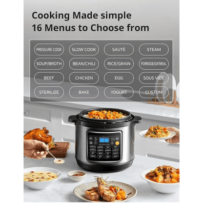 16 - in - 1 Electric Pressure Cooker for Fast Easy Family Meals - EmporiumForAll