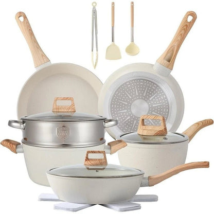 16PCS Nonstick Cookware Set – Easy Clean Pots & Pans - EmporiumForAll