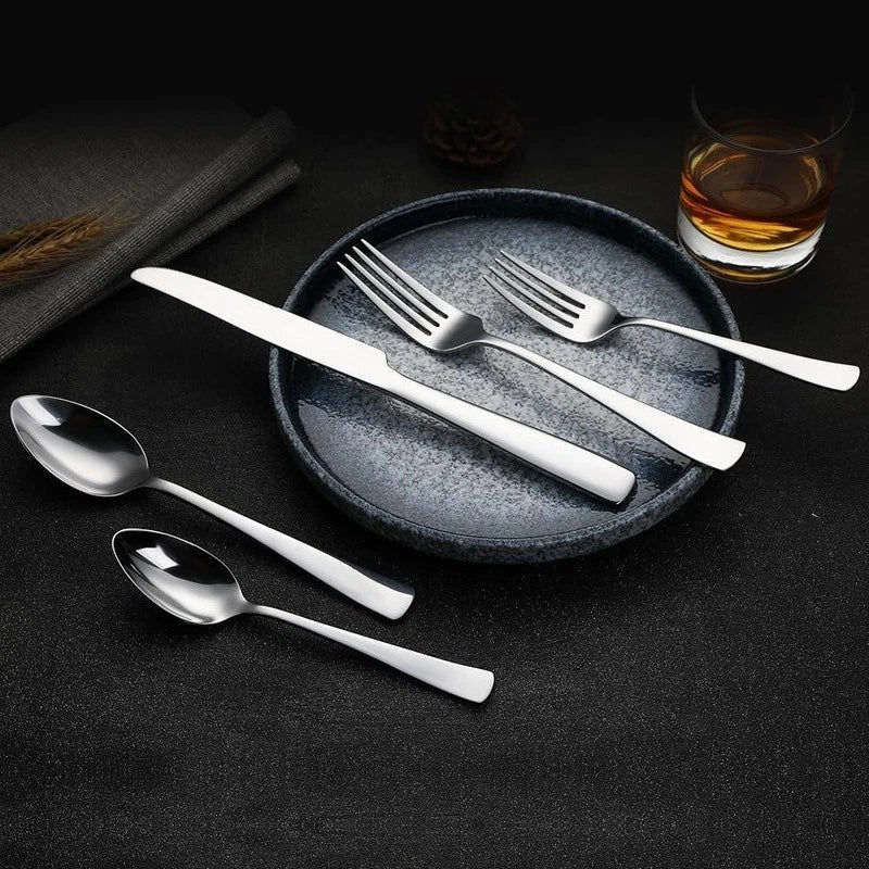 20 - Piece Stainless Steel Flatware Set – Dishwasher Safe Cutlery for Home & Kitchen Dining - EmporiumForAll