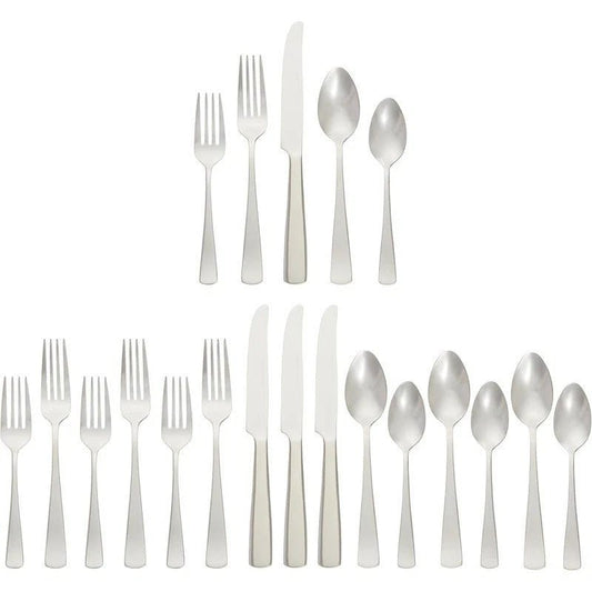 20 - Piece Stainless Steel Flatware Set – Dishwasher Safe Cutlery for Home & Kitchen Dining - EmporiumForAll
