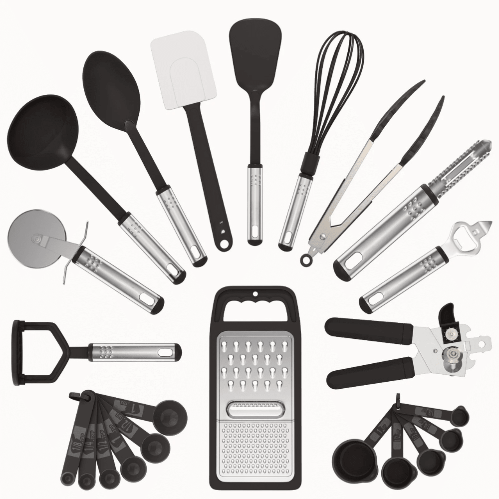 23PCS Stainless Steel Kitchen Utensil Set Heat Resistant Cooking Tools - EmporiumForAll