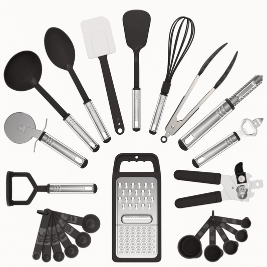 23PCS Stainless Steel Kitchen Utensil Set Heat Resistant Cooking Tools - EmporiumForAll