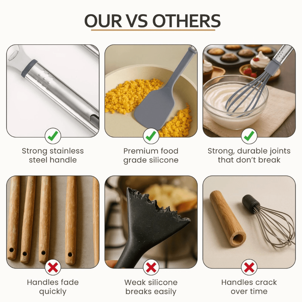 23PCS Stainless Steel Kitchen Utensil Set Heat Resistant Cooking Tools - EmporiumForAll
