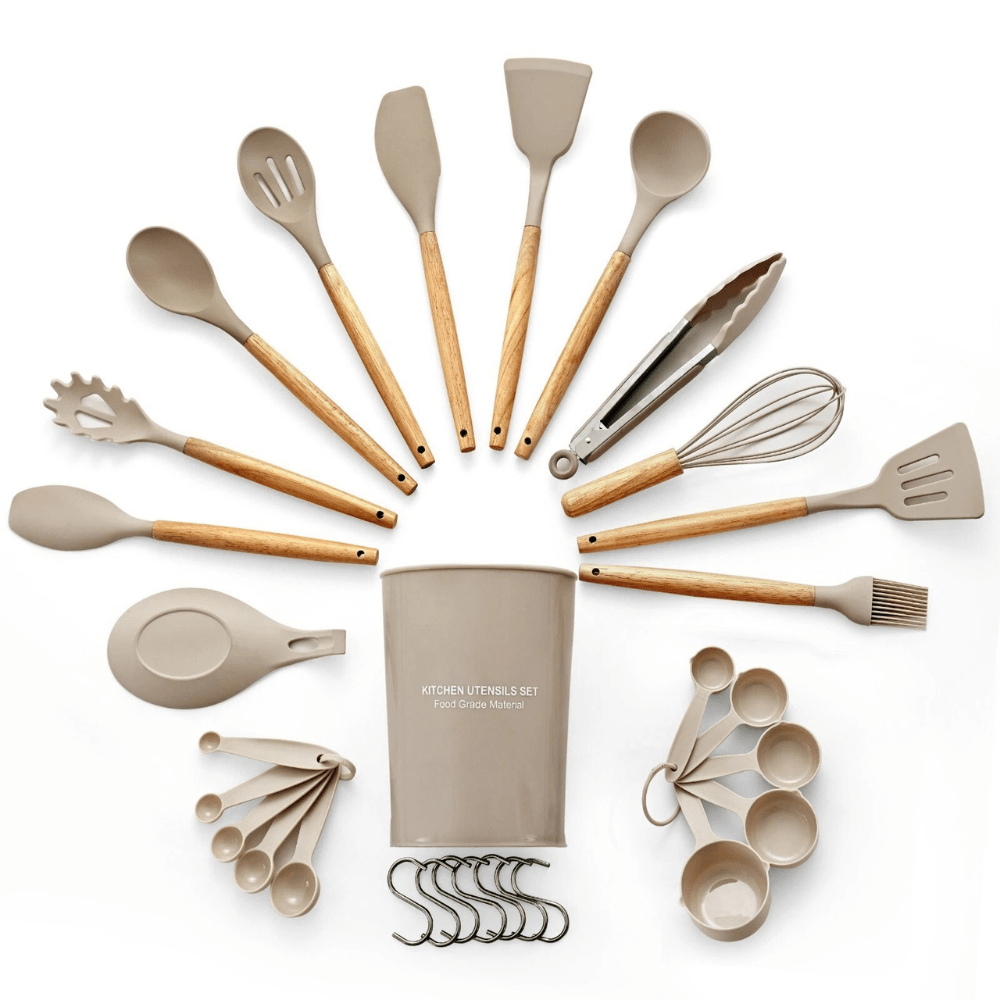 23PCS Stainless Steel Kitchen Utensil Set Heat Resistant Cooking Tools - EmporiumForAll