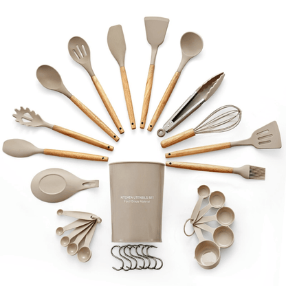 23PCS Stainless Steel Kitchen Utensil Set Heat Resistant Cooking Tools - EmporiumForAll