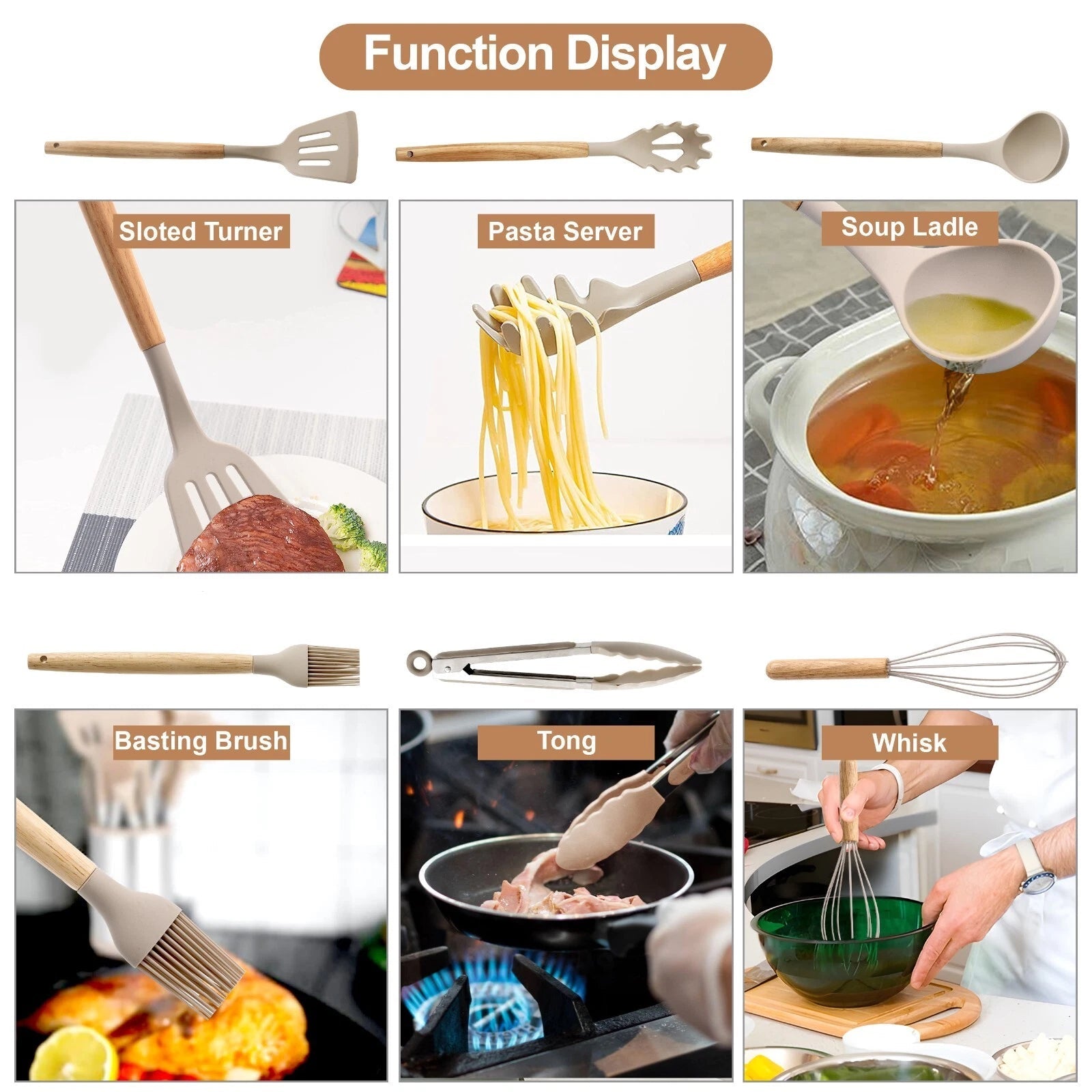 23PCS Stainless Steel Kitchen Utensil Set Heat Resistant Cooking Tools - EmporiumForAll