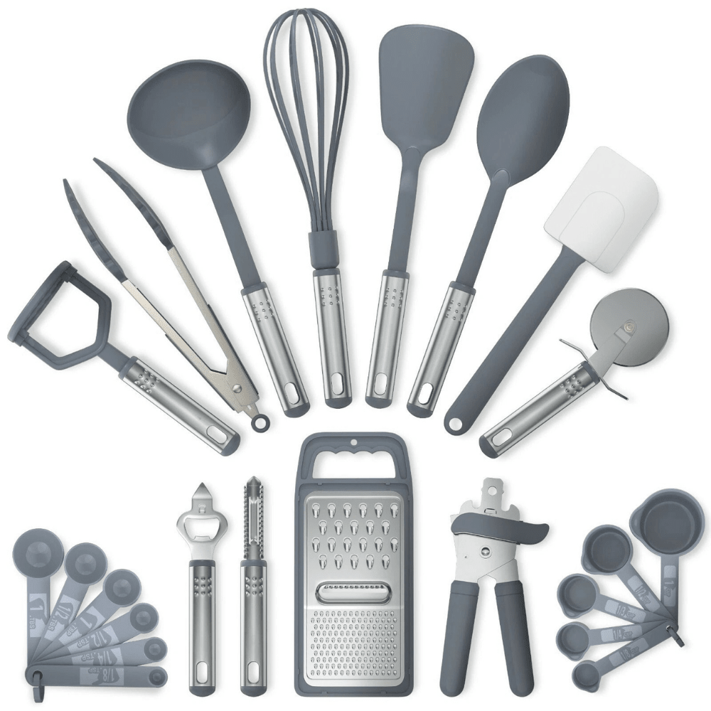 23PCS Stainless Steel Kitchen Utensil Set Heat Resistant Cooking Tools - EmporiumForAll