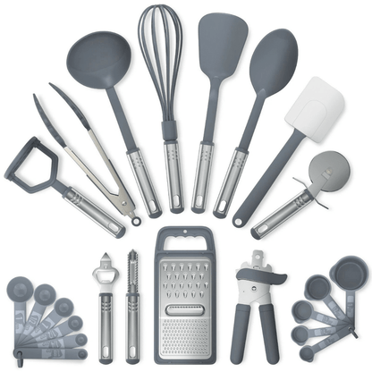 23PCS Stainless Steel Kitchen Utensil Set Heat Resistant Cooking Tools - EmporiumForAll