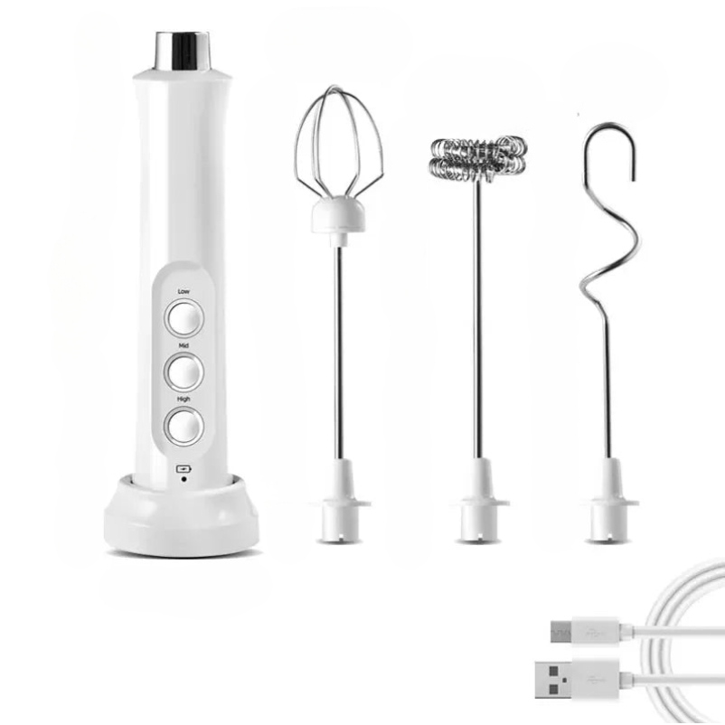3 In 1 Wireless Milk Frother - Handheld Electric Whisk - EmporiumForAll