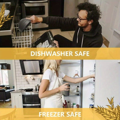 32 - Piece Wheat Straw Dinnerware - BPA - Free & Outdoor Ready - EmporiumForAll