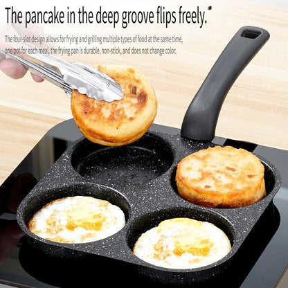 4 - Hole Non - Stick Egg & Omelette Pan – Medical Stone Breakfast Frying Pan - EmporiumForAll