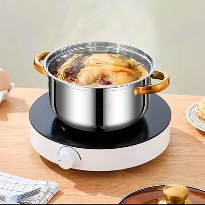 5 - Piece Golden Cookware Set - Durable, Multi - Purpose, Easy Clean - EmporiumForAll