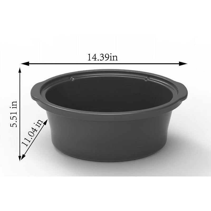 6 Quart Stainless Steel Slow Cooker W/ Glass Lid & Three Temperature - EmporiumForAll