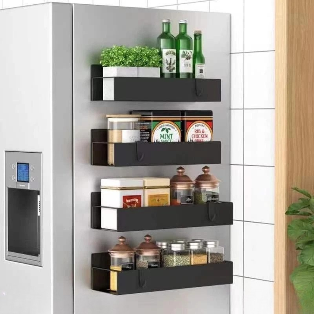4 Pack Magnetic Spice Rack Organizer Heavy Duty Storage Refrigerator Oven New