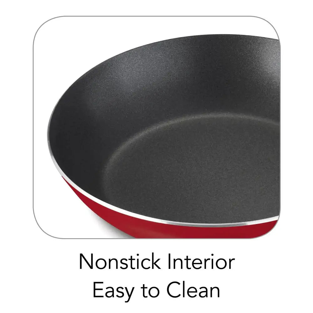 Non-Stick Cookware Set: 9-Piece Red Essentials