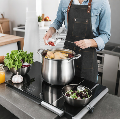 Stainless Steel Soup Pot - Large Capacity, Induction Ready