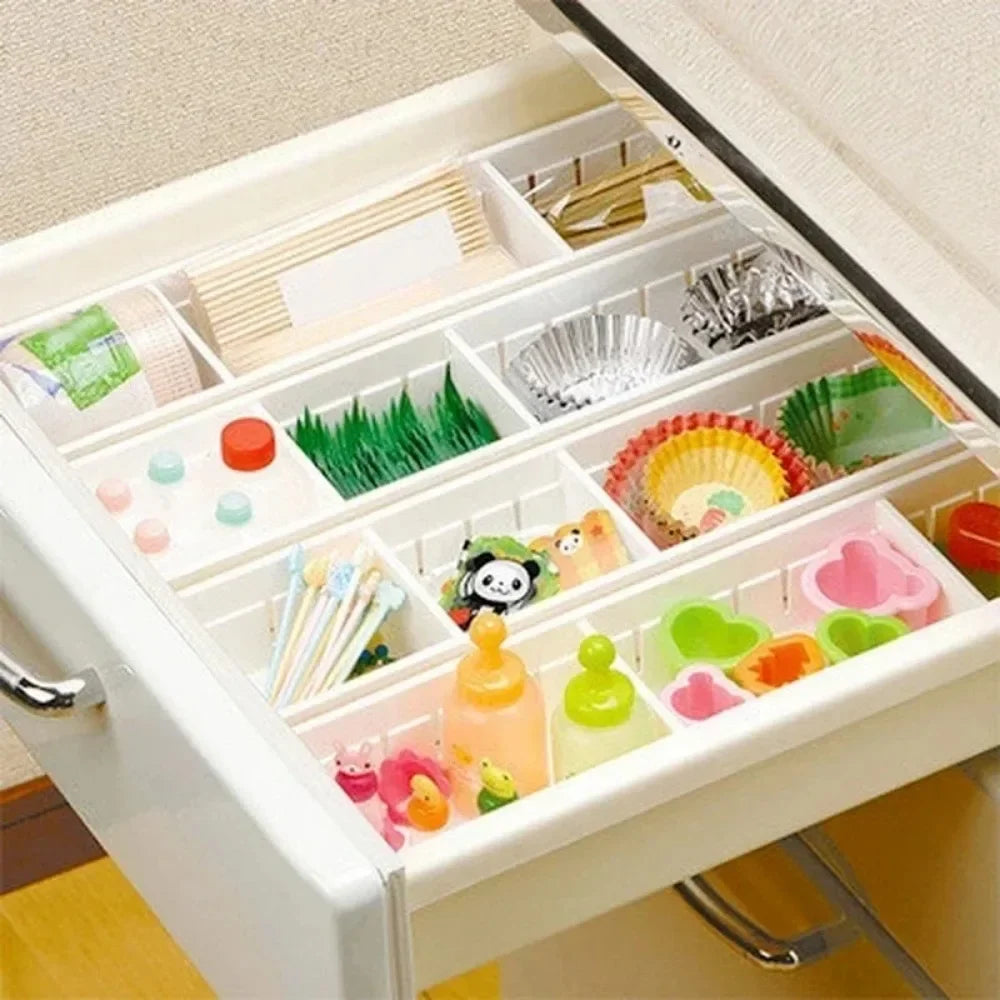 Kitchen Drawer Organizer Adjustable Cutlery Storage Box
