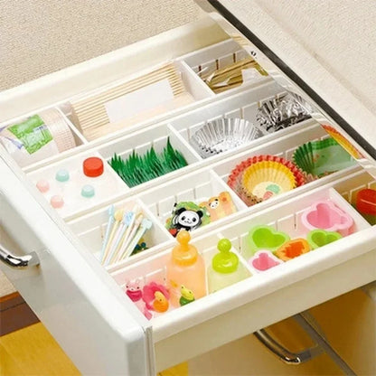 Kitchen Drawer Organizer Adjustable Cutlery Storage Box
