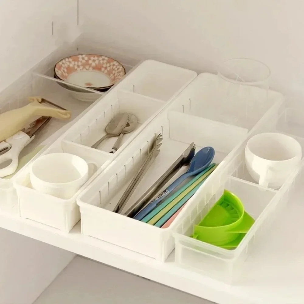 Kitchen Drawer Organizer Adjustable Cutlery Storage Box