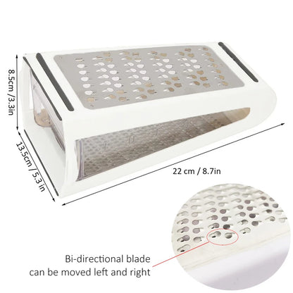Cheese Grater with Container - Multifunctional Veggie Slicer