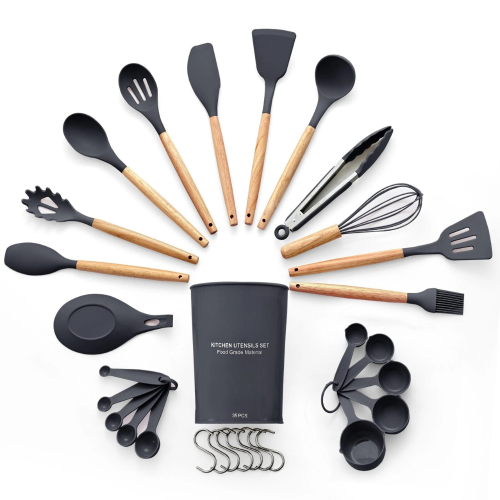 23PCS Stainless Steel Kitchen Utensil Set Heat Resistant Cooking Tools