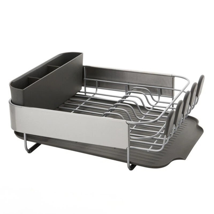 Compact Stainless Steel Dish Rack with Drain Board
