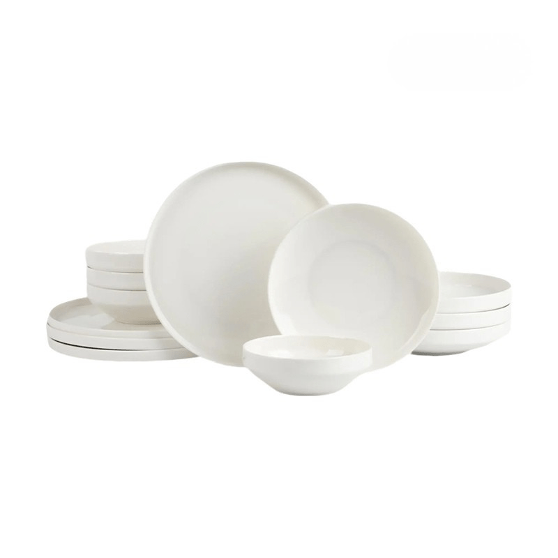 Ceramic Plates Dinner Set - 12Pcs Bone China Tableware - EmporiumForAll