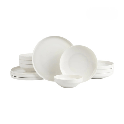 Ceramic Plates Dinner Set - 12Pcs Bone China Tableware - EmporiumForAll