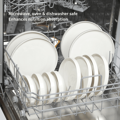 Ceramic Plates Dinner Set - 12Pcs Bone China Tableware - EmporiumForAll