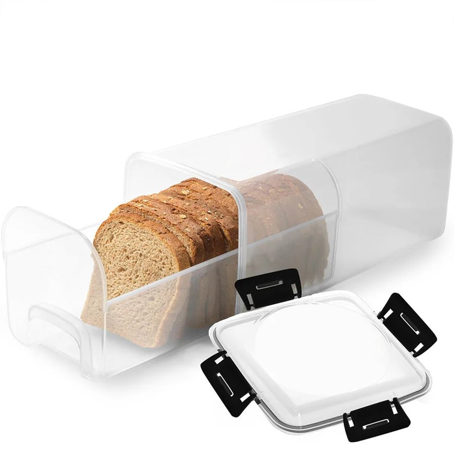 Clear Airtight Bread Box - Tall Bread Saver with Lid - EmporiumForAll