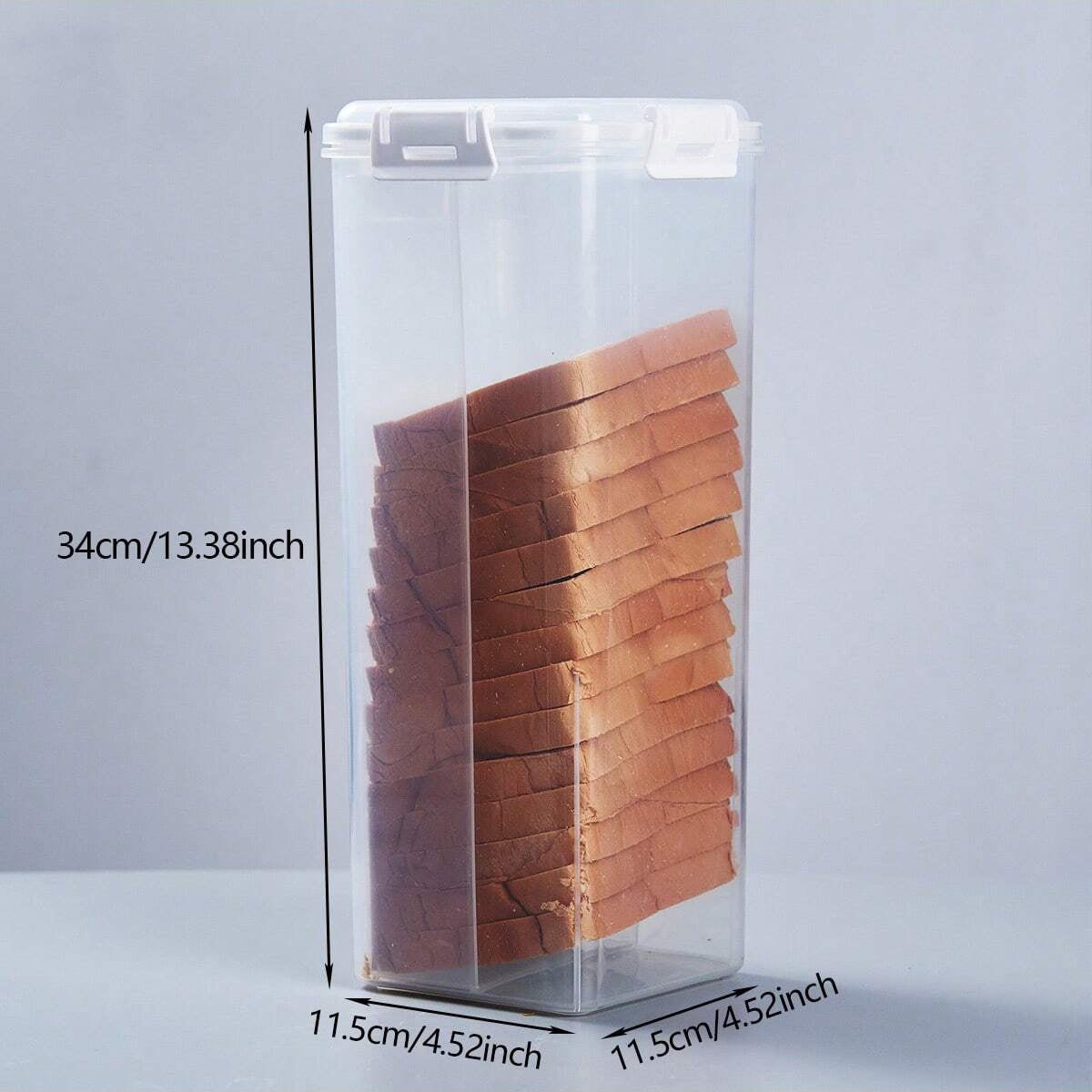 Clear Airtight Bread Box - Tall Bread Saver with Lid - EmporiumForAll