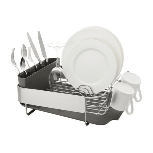 Compact Stainless Steel Dish Rack with Drain Board - EmporiumForAll