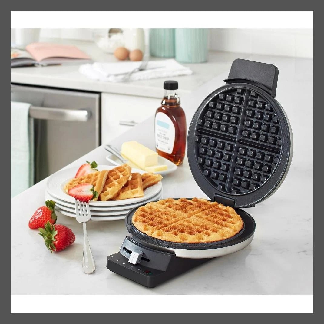 Crispy Waffles Fast with Cuisinart Stainless Waffle Maker - EmporiumForAll
