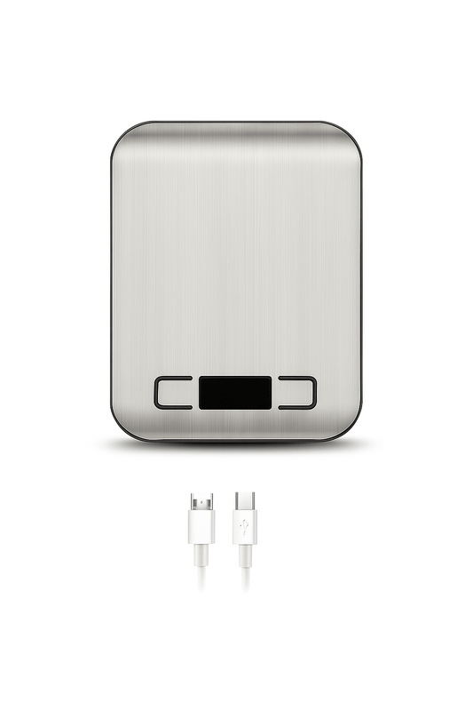 Digital Kitchen Scale USB Rechargeable LCD Display - EmporiumForAll