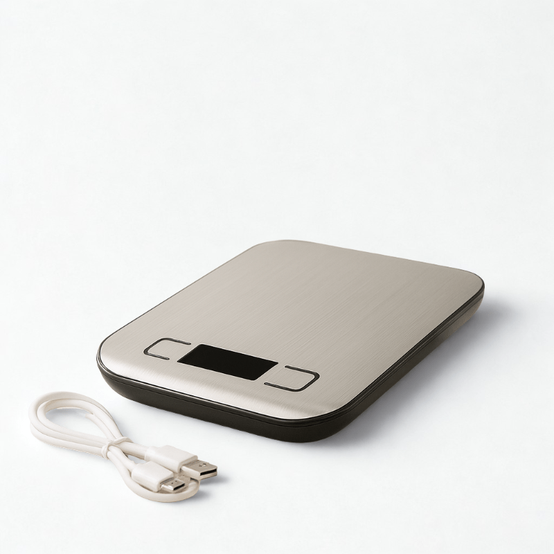 Digital Kitchen Scale USB Rechargeable LCD Display - EmporiumForAll