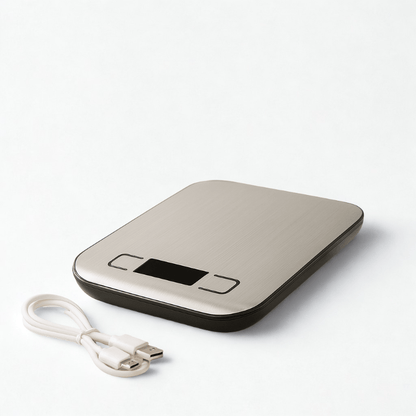 Digital Kitchen Scale USB Rechargeable LCD Display - EmporiumForAll