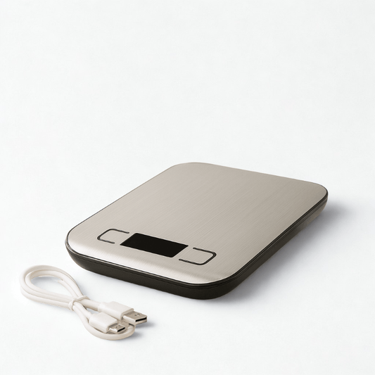 Digital Kitchen Scale USB Rechargeable LCD Display - EmporiumForAll