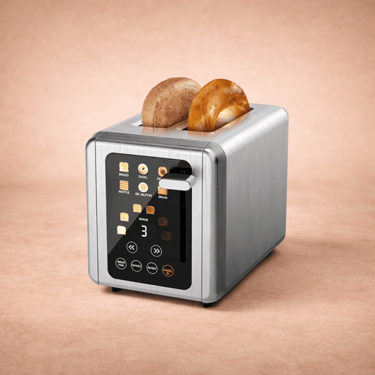 Digital Timer Toaster Touch Screen 6 Shade Settings Extra Wide Slots New - EmporiumForAll