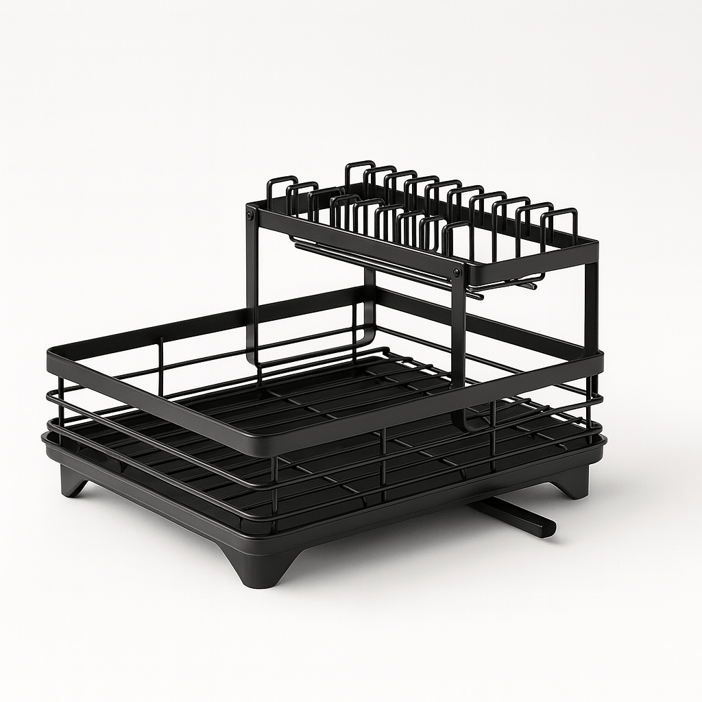 Dish Drainer - Adjustable Spout & Large Capacity - EmporiumForAll