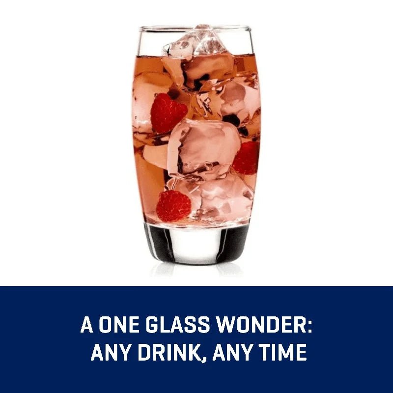 Durable Glassware Set of 8 - Heavy Base, Clear - EmporiumForAll