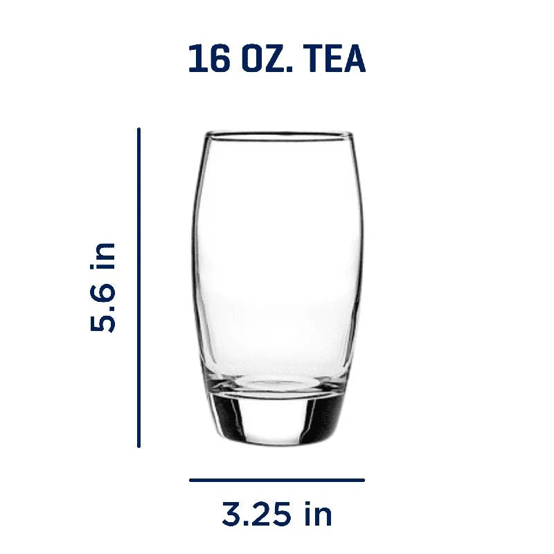 Durable Glassware Set of 8 - Heavy Base, Clear - EmporiumForAll