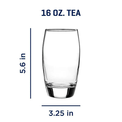 Durable Glassware Set of 8 - Heavy Base, Clear - EmporiumForAll