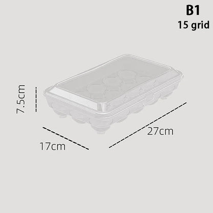 Egg Storage Box 15 Grids - Stackable, Transparent, Fresh - Keeping - EmporiumForAll