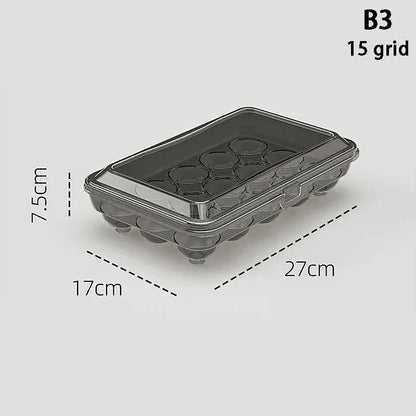 Egg Storage Box 15 Grids - Stackable, Transparent, Fresh - Keeping - EmporiumForAll