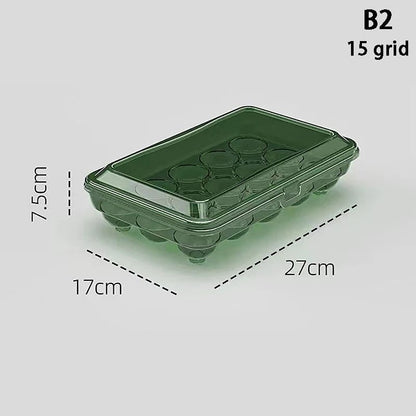 Egg Storage Box 15 Grids - Stackable, Transparent, Fresh - Keeping - EmporiumForAll